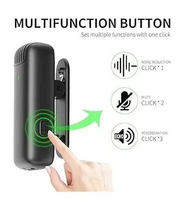 میکروفون بی سیم 2 عددی مخصوص تایپ سی Pack 2 Wireless Microphones with for TYPE-C| میکروفون بی سیم 2 عددی مخصوص تایپ سی Pack 2 Wireless Microphones with for TYPE-Cمناسب گوشی های تایپ سی 2 عدد فرستنده (میکروفون) 1عدد گیرنده همراه کیس محافظ کیفیت خوب دارای نویز کنسلینگ 