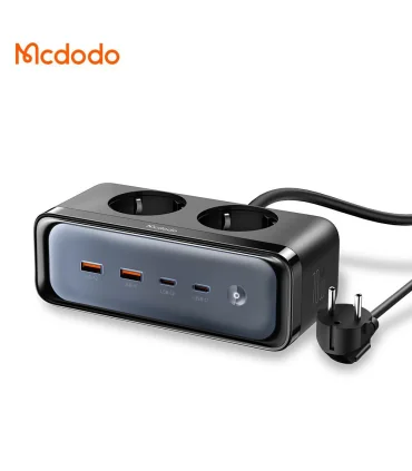 شارژر و چند راهی 70 وات مک دودو مدل MCDODO GaN CH-461| شارژر و چند راهی 70 وات مک دودو مدل MCDODO GaN CH-461 شارژر و چند راهی 2 خروجی پریز 2 خروجی USB 2 خروجی تایپ سی تکنولوژی گن 70 وات برند اورجینال مک دودو 