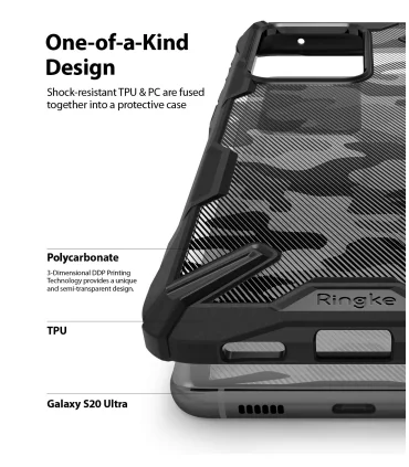 قاب فشن ایکس برند رینکی گلگسی اس 20 اولترا Ringke fusion-x designed for galaxy s20 ultra|مناسب گلگسی اس 20 اولترا مقاوم در برابر ضربه طراحی خاص برند اورجینال رینکی