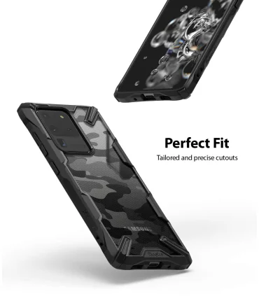 قاب فشن ایکس برند رینکی گلگسی اس 20 اولترا Ringke fusion-x designed for galaxy s20 ultra|مناسب گلگسی اس 20 اولترا مقاوم در برابر ضربه طراحی خاص برند اورجینال رینکی