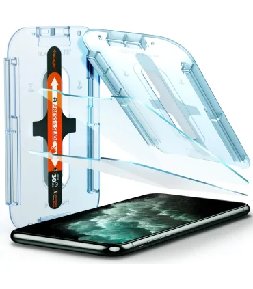 برچسب گلس قالب دار پک 2 عدد اسپیکن ایفون ایکس و 11 پرو Spigen Tempered Glass iPhone 11 Pro|برچسب گلس قالب دار پک 2 عدد اسپیکن ایفون ایکس و 11 پرو Spigen Tempered Glass iPhone 11 Proمناسب ایفون ایکس و 11 پرو کیفیت شیشه بالا چسب عالی دارای قالب نصب اسان پک 2 عددی برند اورجینال اسپیگن 