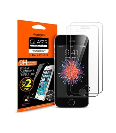 برچسب گلس اسپیگن پک دو عددی ایفون Glass Spigen 2 Pack, iPhone SE (2016) / 5S / 5C / 5|برچسب گلس اسپیگن پک دو عددی ایفون Glass Spigen 2 Pack, iPhone SE (2016) / 5S / 5C / 5مناسب ایفون 5/5اس پک 2 عددی کاملا شفاف کیفیت عالی برند اورجینال اسپیگن 