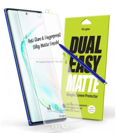 برچسب صفحه برند رینکی گلگسی نوت 10 پلاس Ringke dual easy wing film designed for galaxy note 10 PLUS|برچسب صفحه برند رینکی گلگسی نوت 10 پلاس Ringke dual easy wing film designed for galaxy note 10 PLUSمناسب گلگسی نوت 10 پلاس پک 2 عددی نصب اسان کیفیت عالی برند اورجینال رینکی 