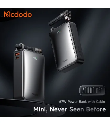 پاوربانک 67 وات 20 هزار میلی امپری مک دودو مدل MCDODO MC-433|پاوربانک 67 وات 20 هزار میلی امپری مک دودو مدل MCDODO MC-433پاوربانک 20 هزار میلی امپری mc-433 67 واتی طراحی زیبا و کوچک کیفیت بالا برند اورجینال مک دودو 