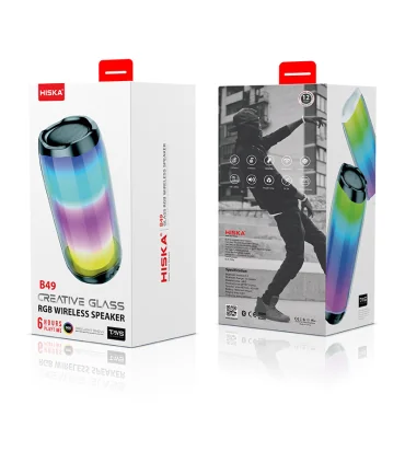 اسپیکر هیسکا مدل speaker HISKA B49|اسپیکر هیسکا مدل speaker HISKA B49رقص نور زیبا 10 وات قابلیت اتصال مموری کارت برند اورجینال هیسکا