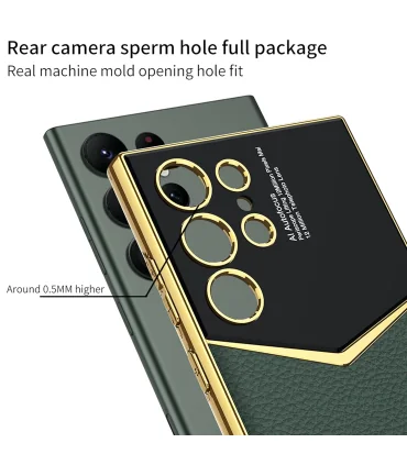 قاب لاکچری چرم لوکس برند جی کی کی گلگسی اس 24 اولترا Case Gkk LUX S24 ultar