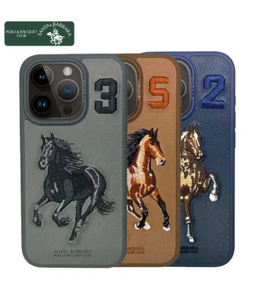 قاب ایفون 15 پرو مکس چرمی پولو مدل Santa Barbara Case iPhone 15 Pro Max Polo BORIS|قاب چرمی پولو مخصوص ایفون 15 پرومکسقاب پولو&nbsp; ایفون 15 پرومکس BORIS برند اورجینال پولو کیفیت ساخت بالا طراحی فوق العاده دوخته شده طرح اسب رنگ زیبا ساخت شرکت سانتاباربارا 