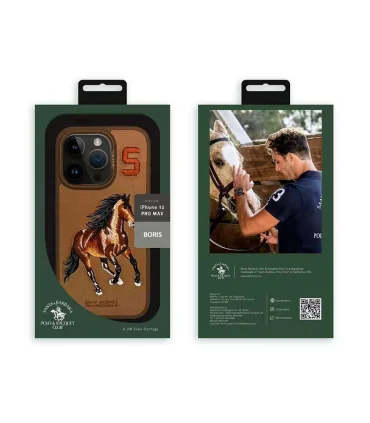 قاب ایفون 15 پرو مکس چرمی پولو مدل Santa Barbara Case iPhone 15 Pro Max Polo BORIS|قاب چرمی پولو مخصوص ایفون 15 پرومکسقاب پولو&nbsp; ایفون 15 پرومکس BORIS برند اورجینال پولو کیفیت ساخت بالا طراحی فوق العاده دوخته شده طرح اسب رنگ زیبا ساخت شرکت سانتاباربارا 
