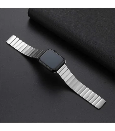 بند اپل واچ مگنتی لینک سایز 42/44/45/49 Magnetic Metal Link Band For Apple Watch