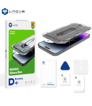 گلس قالب دار پرایوسی توری دار لیتو آیفون 15 Lito D+ Privacy Tools Magic Glass Box