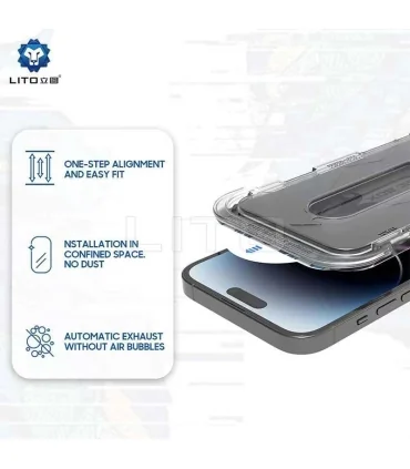 گلس قالب دار پرایوسی توری دار لیتو آیفون 15 Lito D+ Privacy Tools Magic Glass Box