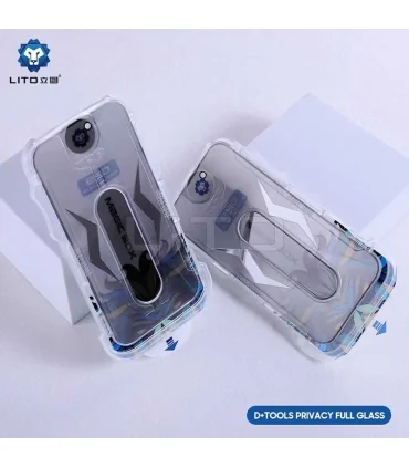 گلس قالب دار پرایوسی توری دار لیتو آیفون 15 Lito D+ Privacy Tools Magic Glass Box