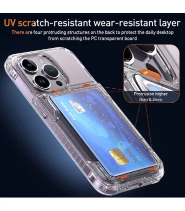 قاب شفاف کارت خور ایفون 16 پرو Case card Cristal Iphone 16 PRO