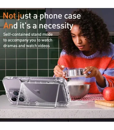 قاب شفاف کارت خور ایفون 16 پرو Case card Cristal Iphone 16 PRO