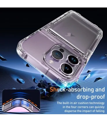 قاب شفاف کارت خور ایفون 16 پرو Case card Cristal Iphone 16 PRO