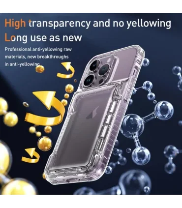 قاب شفاف کارت خور ایفون 16 پرو Case card Cristal Iphone 16 PRO
