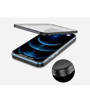 گلس و محافظ پشت 2 در 1 آیفون 13 پرو مکس دویا Devia iphone 13 Pro Max 2 in 1 Ultra Thin Tempered Glass Protective Case