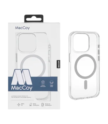 قاب شفاف مگسیف دار مک کوی ایفون 16 پرو MAGSAFE CASE MACCOY IPHONE 16 PRO