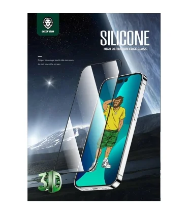 گلس گرین لاین سیلیکون پلاس ایفون 16 Green Lion 3D Silicone Plus Glass iPhone 16