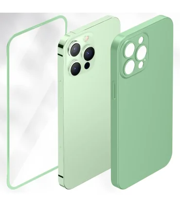 پک قاب و گلس ایفون 13 پرومکس گرین لاین 360 Carsaca Plus iPhone 13 Pro Max