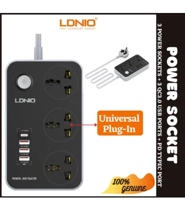 چند راهی برق الدینیو مدل LDNIO SC3412