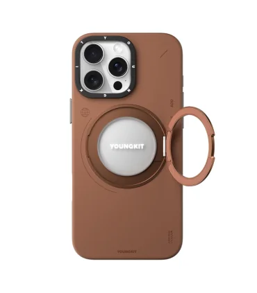 قاب یانگ کیت ایفون 16 پرو Youngkit Leather 360 Rotation Ring Stand Iphone 16 Pro