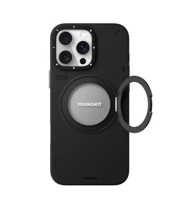 قاب یانگ کیت ایفون 16 پرو Youngkit Leather 360 Rotation Ring Stand Iphone 16 Pro