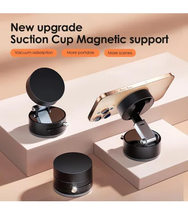 هولدر وکیومی مکانیکی قوی Vacuum Magnetic Suction Phone Holder
