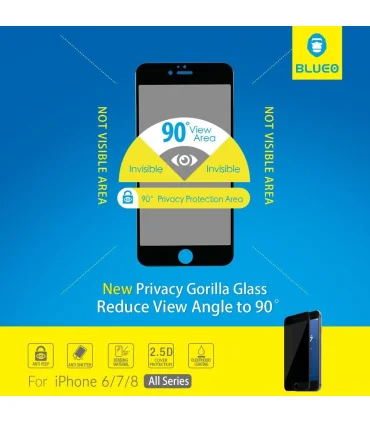 گلس پرایویسی بلو ایفون Glass 3Anti-Peep Protect Privacy BLUEO Iphone 7/8/SE2020/2022