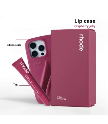 قاب ایفون 15 همراه لیپ گلاس رود Case Iphone 15 rhode