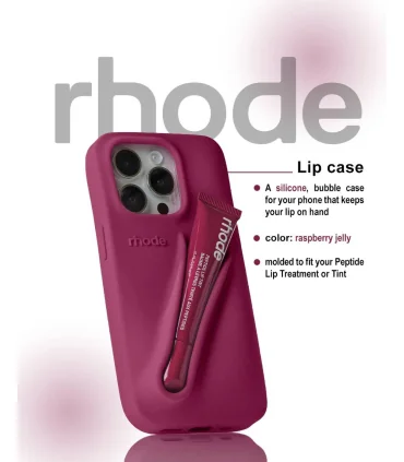 قاب ایفون 15 همراه لیپ گلاس رود Case Iphone 15 rhode