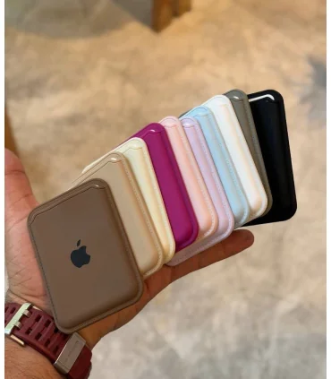 قاب سیلیکونی مگسیف دار ایفون 16 پرومکس همراه با جاکارتی Case Silicon Mag Iphone 16 Pro Max