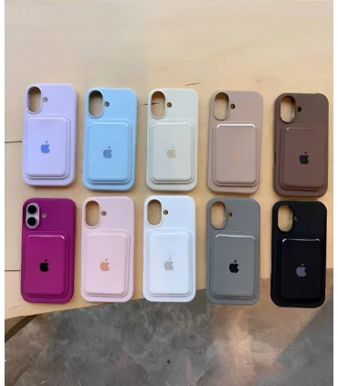 قاب سیلیکونی مگسیف دار ایفون 16 پرومکس همراه با جاکارتی Case Silicon Mag Iphone 16 Pro Max