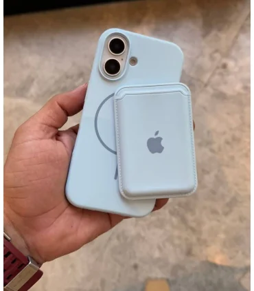 قاب سیلیکونی مگسیف دار ایفون 16 پرومکس همراه با جاکارتی Case Silicon Mag Iphone 16 Pro Max