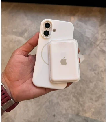 قاب سیلیکونی مگسیف دار ایفون 16 پرومکس همراه با جاکارتی Case Silicon Mag Iphone 16 Pro Max
