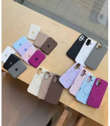 قاب سیلیکونی مگسیف دار ایفون 16 پرومکس همراه با جاکارتی Case Silicon Mag Iphone 16 Pro Max