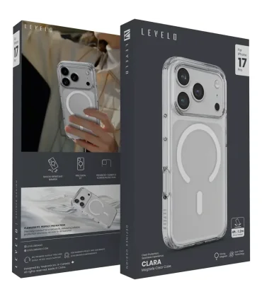 قاب ایفون 17 پرومکس مگسیف دار برند لول لو Case Levelo Clara Iphone 17 Pro Max