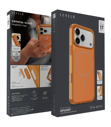 قاب ایفون 17 پرومکس مگسیف دار برند لول لو Case Levelo OPULENT Iphone 17 Pro Max