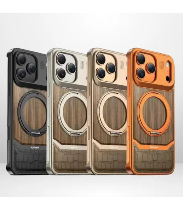 قاب حرفه ای چوبی فلزی ایفون 17 پرومکس Case NJOYNY Metall Iphone 17 Pro Max