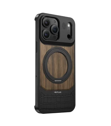 قاب حرفه ای چوبی فلزی ایفون 17 پرومکس Case NJOYNY Metall Iphone 17 Pro Max