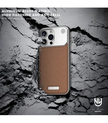 قاب حرفه ای فلزی ایفون 16 پرو Case NJOYNY Metall MAG Iphone 16 Pro