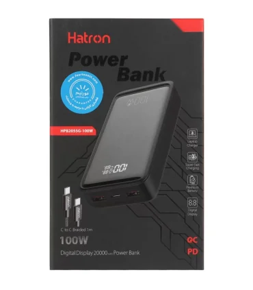 پاوربانک 20 هزار 100 وات هترون PowerBank HPB2055G-10W Hatron
