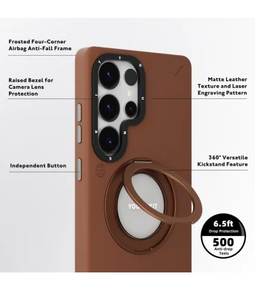 قاب یانگ کیت اس 26 اولترا Youngkit Leather 360 Rotation Ring Stand S26 Ultra