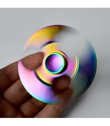 اسپینر فلزی سه پره رنگین کمانی Colorful Metal Fidget Spinner