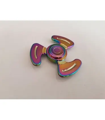 اسپینر فلزی سه پره رنگین کمانی Colorful Metal Fidget Spinner