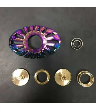 اسپینر فلزی طرح بیضی رنگین کمانی با خطای دید Colorful Metal Fidget Spinner