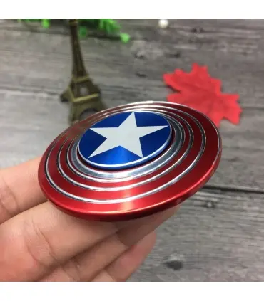اسپینر فلزی دو طرفه طرح کاپیتان آمریکا Fidget Spinner Metal Captain America
