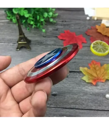 اسپینر فلزی دو طرفه طرح کاپیتان آمریکا Fidget Spinner Metal Captain America