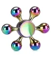 اسپینر فلزی شش پره ای رنگین کمانی Fidget Spinner Metal Rainbow