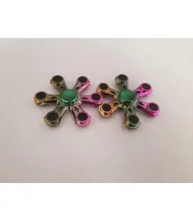 اسپینر فلزی شش پره ای توپی رنگین کمانی Fidget Spinner Metal Rainbow Balls
